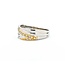 Ring V Shape .14ctw Round Diamonds 900pt 18ky 7.8mm sz9.75 6.03g 125030053