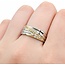 Ring V Shape .14ctw Round Diamonds 900pt 18ky 7.8mm sz9.75 6.03g 125030053