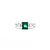 Ring Half Bezel 0.20ctw Round Diamonds .83ct Emerald 900pt 6mm sz6.5 5.07g 125030094