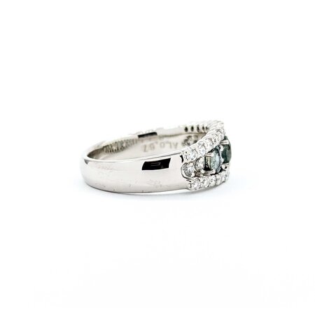Ring .44ctw Round Diamonds .67ct Alexandrite 900pt 7.5mm sz6 7.24g 125030048
