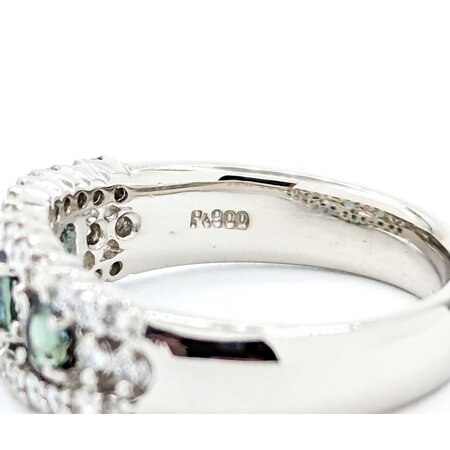 Ring .44ctw Round Diamonds .67ct Alexandrite 900pt 7.5mm sz6 7.24g 125030048