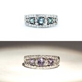  Ring .44ctw Round Diamonds .67ct Alexandrite 900pt 7.5mm sz6 7.24g 125030048