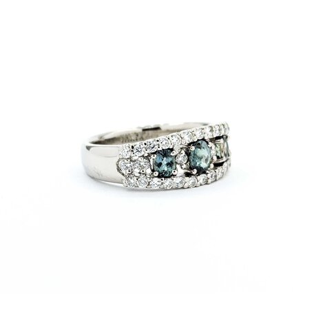 Ring .44ctw Round Diamonds .67ct Alexandrite 900pt 7.5mm sz6 7.24g 125030048