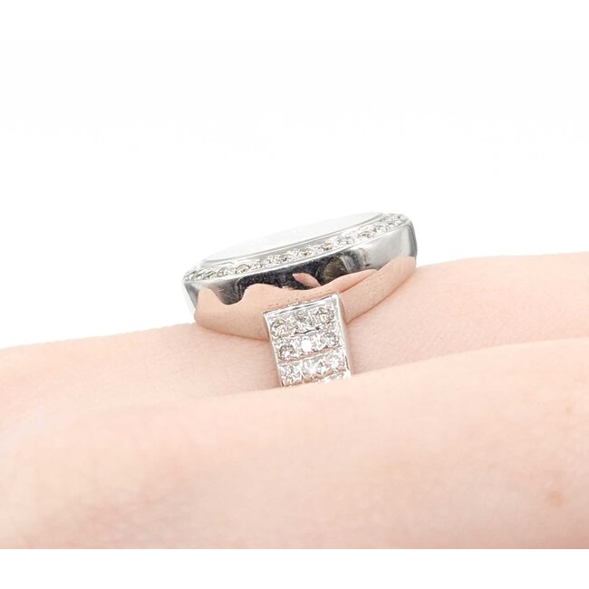 Ring Floating .62ctw Round Diamonds 18kw 17.5mm sz6.5 8.2g 125030049