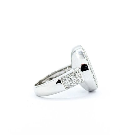 Ring Floating .62ctw Round Diamonds 18kw 17.5mm sz6.5 8.2g 125030049