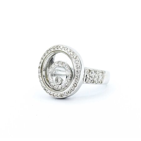 Ring Floating .62ctw Round Diamonds 18kw 17.5mm sz6.5 8.2g 125030049