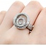Ring Floating .62ctw Round Diamonds 18kw 17.5mm sz6.5 8.2g 125030049