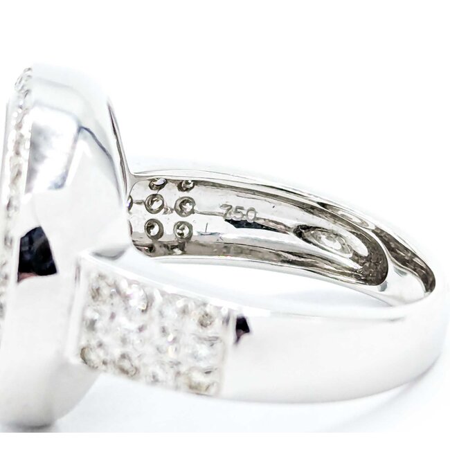 Ring Floating .62ctw Round Diamonds 18kw 17.5mm sz6.5 8.2g 125030049