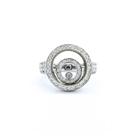 Ring Floating .62ctw Round Diamonds 18kw 17.5mm sz6.5 8.2g 125030049