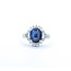 Ring Cocktail 0.48ctw Round & Baguette Diamonds 4.47ct Star Sapphire 900pt 15x14.5mm sz7.25 7.75g 125030063