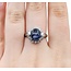 Ring Cocktail 0.48ctw Round & Baguette Diamonds 4.47ct Star Sapphire 900pt 15x14.5mm sz7.25 7.75g 125030063