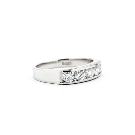 Ring Channel Set 0.62ctw Round Diamonds 900pt 4.4mm sz6.5 4.73g 125030075