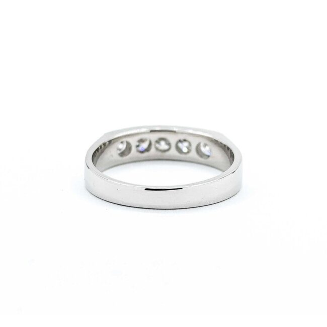 Ring Channel Set 0.62ctw Round Diamonds 900pt 4.4mm sz6.5 4.73g 125030075