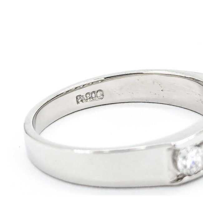 Ring Channel Set 0.62ctw Round Diamonds 900pt 4.4mm sz6.5 4.73g 125030075