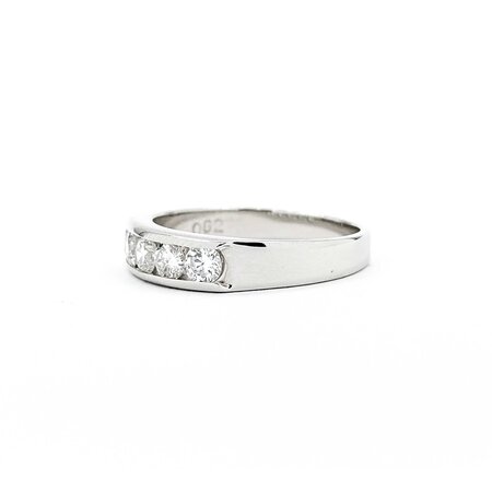 Ring Channel Set 0.62ctw Round Diamonds 900pt 4.4mm sz6.5 4.73g 125030075
