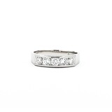  Ring Channel Set 0.62ctw Round Diamonds 900pt 4.4mm sz6.5 4.73g 125030075