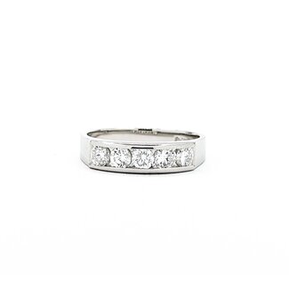 Ring Channel Set 0.62ctw Round Diamonds 900pt 4.4mm sz6.5 4.73g 125030075