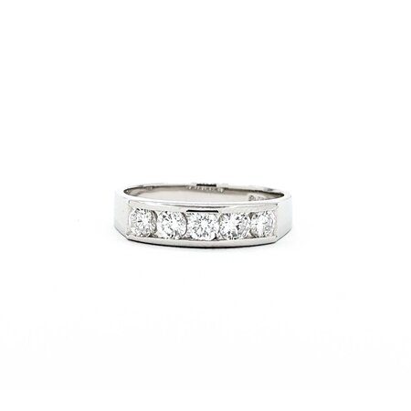 Ring Channel Set 0.62ctw Round Diamonds 900pt 4.4mm sz6.5 4.73g 125030075