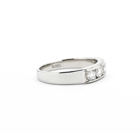 Ring Channel Set 0.62ctw Round Diamonds 900pt 4.4mm sz6.5 4.73g 125030075