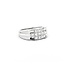 Ring Invisible Set 1.00ctw Princess Diamonds 18kw 7.4mm sz7 5g 125030068