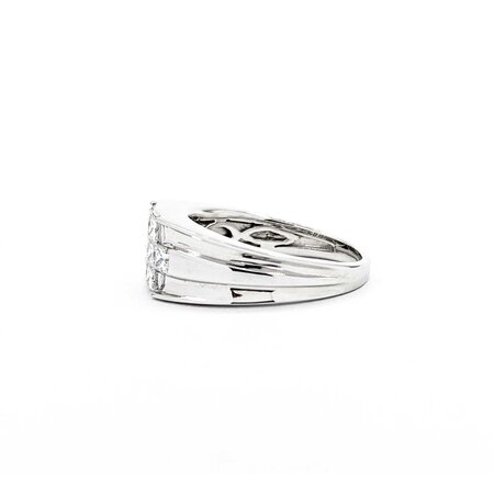 Ring Invisible Set 1.00ctw Princess Diamonds 18kw 7.4mm sz7 5g 125030068