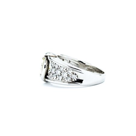 Ring Pave Band 0.56ct Round Diamond .44ctw White Diamonds 900pt 11mm sz5.5 9.05g 125030061