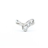 Ring V-Shape 1.10ctw Round Diamonds 900pt sz6.5 7.43g 125030095