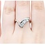 Ring V-Shape 1.10ctw Round Diamonds 900pt sz6.5 7.43g 125030095