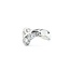 Ring V-Shape 1.10ctw Round Diamonds 900pt sz6.5 7.43g 125030095