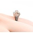 Ring 3-Row, Milgrain 0.50ctw Round Diamonds 900pt 8mm sz6 6.99g 125030062