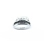 Ring 3-Row, Milgrain 0.50ctw Round Diamonds 900pt 8mm sz6 6.99g 125030062