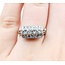 Ring 3-Row, Milgrain 0.50ctw Round Diamonds 900pt 8mm sz6 6.99g 125030062