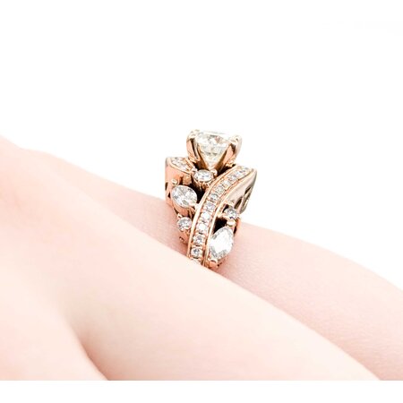 Ring Engagement .55ct Round Diamonds .47ctw Diamonds 14kr Sz6 5.06g 225040013