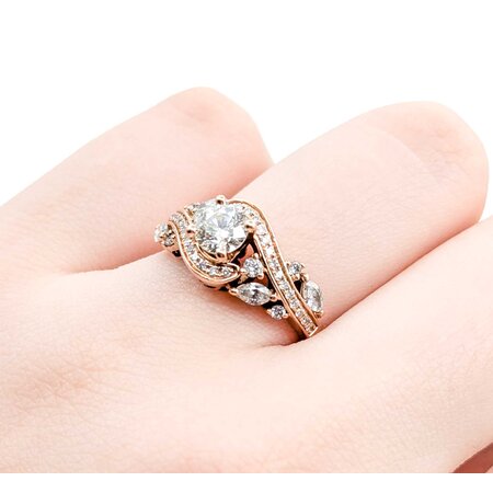 Ring Engagement .55ct Round Diamonds .47ctw Diamonds 14kr Sz6 5.06g 225040013