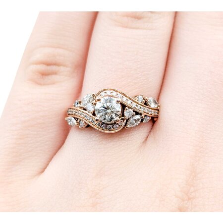 Ring Engagement .55ct Round Diamonds .47ctw Diamonds 14kr Sz6 5.06g 225040013