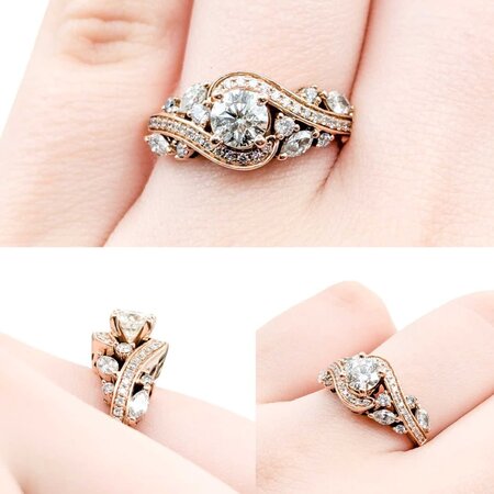 Ring Engagement .55ct Round Diamonds .47ctw Diamonds 14kr Sz6 5.06g 225040013