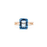  Ring Split Shank .12ctw Round Diamonds 4.00ct London Blue Topaz 14kr Sz6 2.72g 225040027