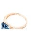 Ring Split Shank .12ctw Round Diamonds 4.00ct London Blue Topaz 14kr Sz6 2.72g 225040027