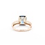 Ring Split Shank .12ctw Round Diamonds 4.00ct London Blue Topaz 14kr Sz6 2.72g 225040027