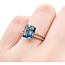 Ring Split Shank .12ctw Round Diamonds 4.00ct London Blue Topaz 14kr Sz6 2.72g 225040027