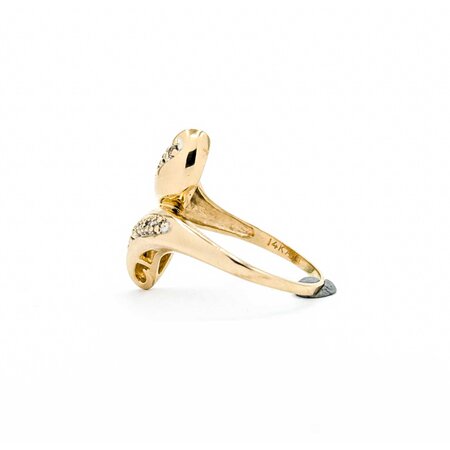 Ring Bypass .03ctw Round Diamonds 14ky Sz7.75 3.85g 225040033