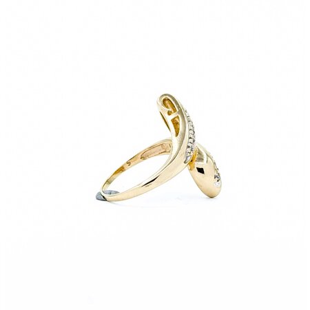 Ring Bypass .03ctw Round Diamonds 14ky Sz7.75 3.85g 225040033