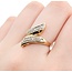 Ring Bypass .03ctw Round Diamonds 14ky Sz7.75 3.85g 225040033