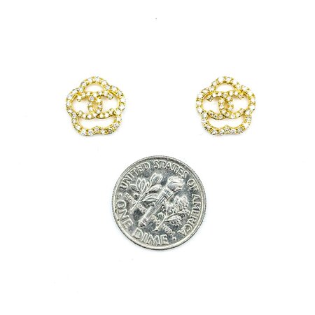 Earrings CC Inspired 0.50ctw Round Diamonds 18ky 11x11mm 1.76g 125030099