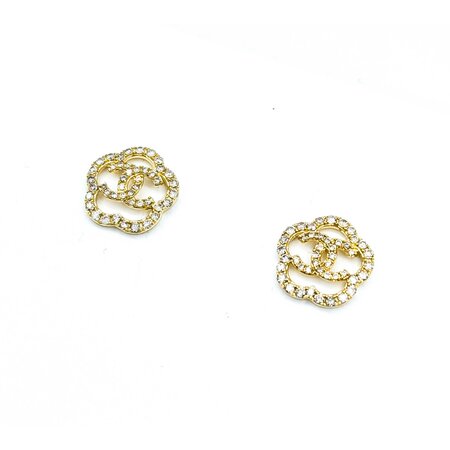 Earrings CC Inspired 0.50ctw Round Diamonds 18ky 11x11mm 1.76g 125030099
