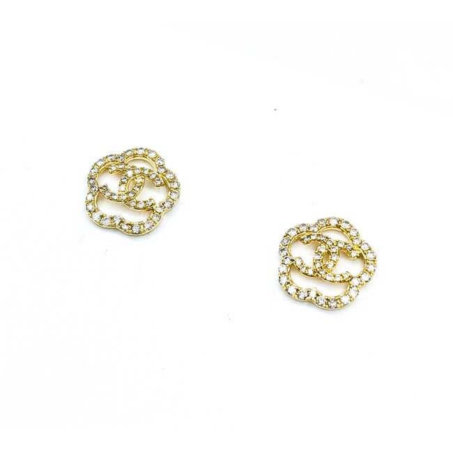 Earrings CC Inspired Round Diamonds 18ky 11x11 1.76g 125030099