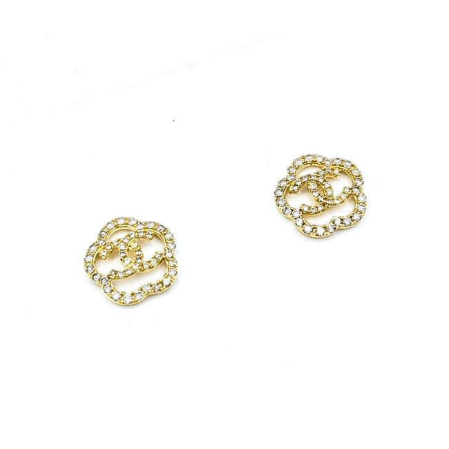 Earrings CC Inspired Round Diamonds 18ky 11x11 1.76g 125030099