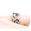 Ring 3-Row .46ctw Round Diamonds .33ctw Alexandrite 900pt 10.5mm sz7 9.68g 125030086