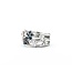 Ring 3-Row .46ctw Round Diamonds .33ctw Alexandrite 900pt 10.5mm sz7 9.68g 125030086