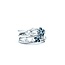 Ring 3-Row .46ctw Round Diamonds .33ctw Alexandrite 900pt 10.5mm sz7 9.68g 125030086
